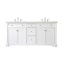 72 inch double bathroom vanity in White