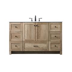 54 Inch SIngle Bathroom Vanity In Natural Oak