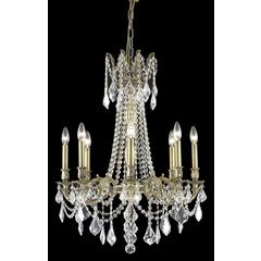 Rosalia 8 light French Gold Chandelier Clear Royal Cut Crystal