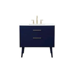 36 Inch Bathroom Vanity In Blue