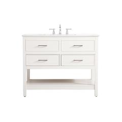 42 inch Single bathroom vanity in white