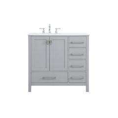 36 inch Single Bathroom Vanity in Gray