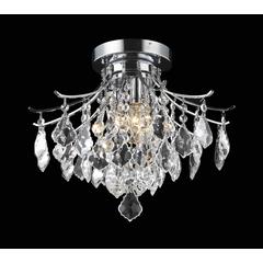 Amelia Collection Flush Mount D16in H12in Lt:3 Chrome Finish
