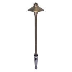 Path Light D7 H24 Antique Brass Includes Stake G4 Halogen 20W
