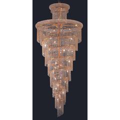 Spiral 32 light Gold Chandelier Clear Royal Cut Crystal