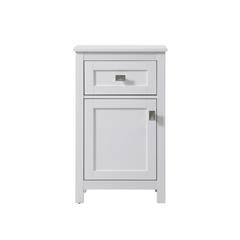 18 Inch Wide Bathroom Storage Freedstanding Cabinet In White