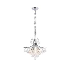 Toureg 6 light Chrome Pendant Clear Royal Cut Crystal