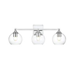 Foster 3 light Chrome and Clear Bath Sconce