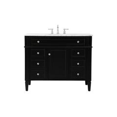 42 inch Single bathroom vanity in black