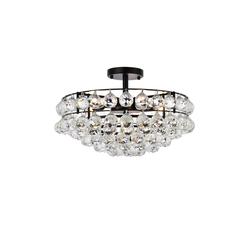 Savannah 18 inch flush mount in black