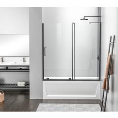 Frameless tub door 60 x 60 Matte Black