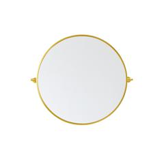 Round pivot mirror 30 inch in gold