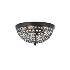 Taye 3 light Matte Black Flush Mount