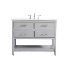 42 inch Single bathroom vanity in gray