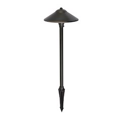Outdoor 12V Cast Brass path light 9 inch Wide x 24 inch High in Dark Bronze