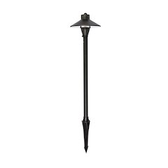 Outdoor 12V Cast Brass path light 7 inch Wide x 24 inch High in Dark Bronze