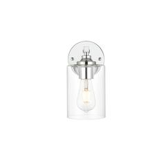 Mayson 1 light Chrome and Clear Bath Sconce