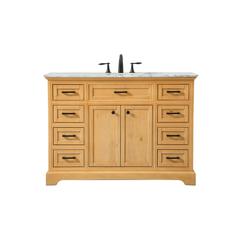 48 inch Single bathroom vanity in natural wood