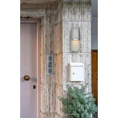 Raine Integrated LED wall sconce in silver