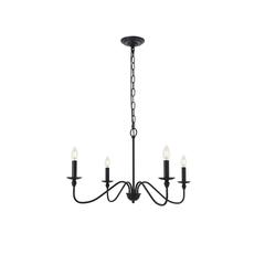 Rohan 4 light Matte Black Pendant