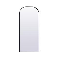 Metal Frame Arch Full Length Mirror 28x66 Inch in Black