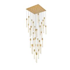 Weston 36 lights pendant in satin gold