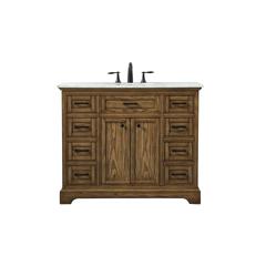 42 inch Single bathroom vanity in driftwood