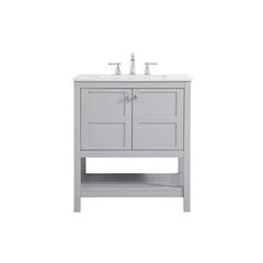 30 inch Single Bathroom Vanity in Gray