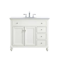 42 inch Single Bathroom vanity in antique white