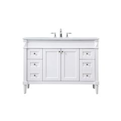 48 inch Single bathroom vanity in white