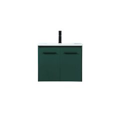 24 Inch Single Bathroom Vanity In Green