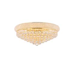Primo 12 light Gold Flush Mount Clear Royal Cut Crystal