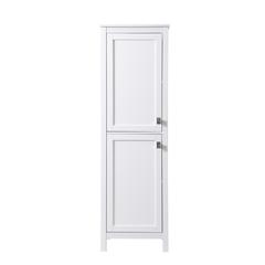 20 Inch Wide Bathroom Linen Storage Freestanding Cabinet In White