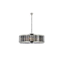 Chelsea 10 light polished nickel Chandelier Silver Shade