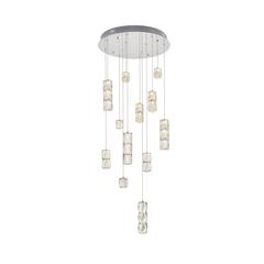 Polaris LED light Chrome Pendant Clear Crystal