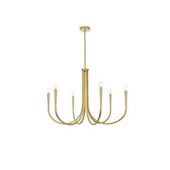 Layne 36 inch chandelier in Brass