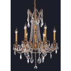 Rosalia 6 light French Gold Chandelier Clear Royal Cut Crystal