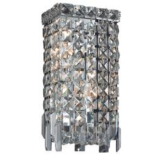 Maxime 2 Light Chrome Wall Sconce Clear Royal Cut Crystal