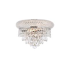 Primo 2 light Chrome Wall Sconce Clear Royal Cut Crystal