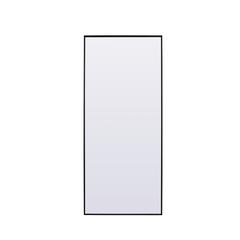 Metal Frame Rectangle Full Length Mirror 30x72 Inch in Black
