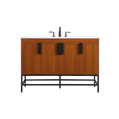 48 Inch Single Bathroom Vanity In Teak