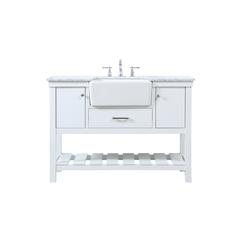 48 inch Single bathroom vanity in white