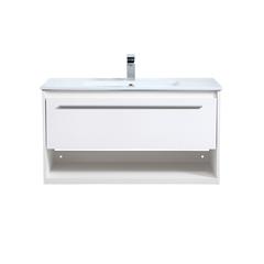 36 inch  Single Bathroom Floating Vanity in White