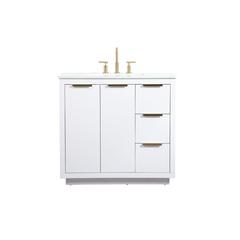 36 inch Single bathroom vanity in white