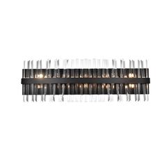 Serephina 36 inch crystal bath sconce in black