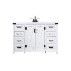 48 inch Single bathroom vanity in white