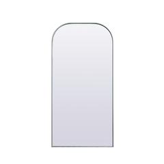 Metal Frame Arch Full Length Mirror 32x66 Inch in Silver