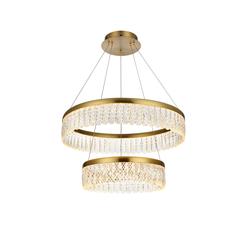 Rune 24 inch Adjustable LED chandelier in Satin Gold