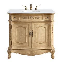 36 inch Single Bathroom vanity in Antique Beige