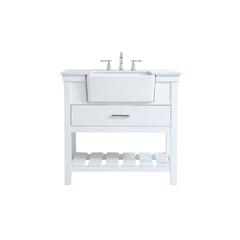 36 inch Single bathroom vanity in white